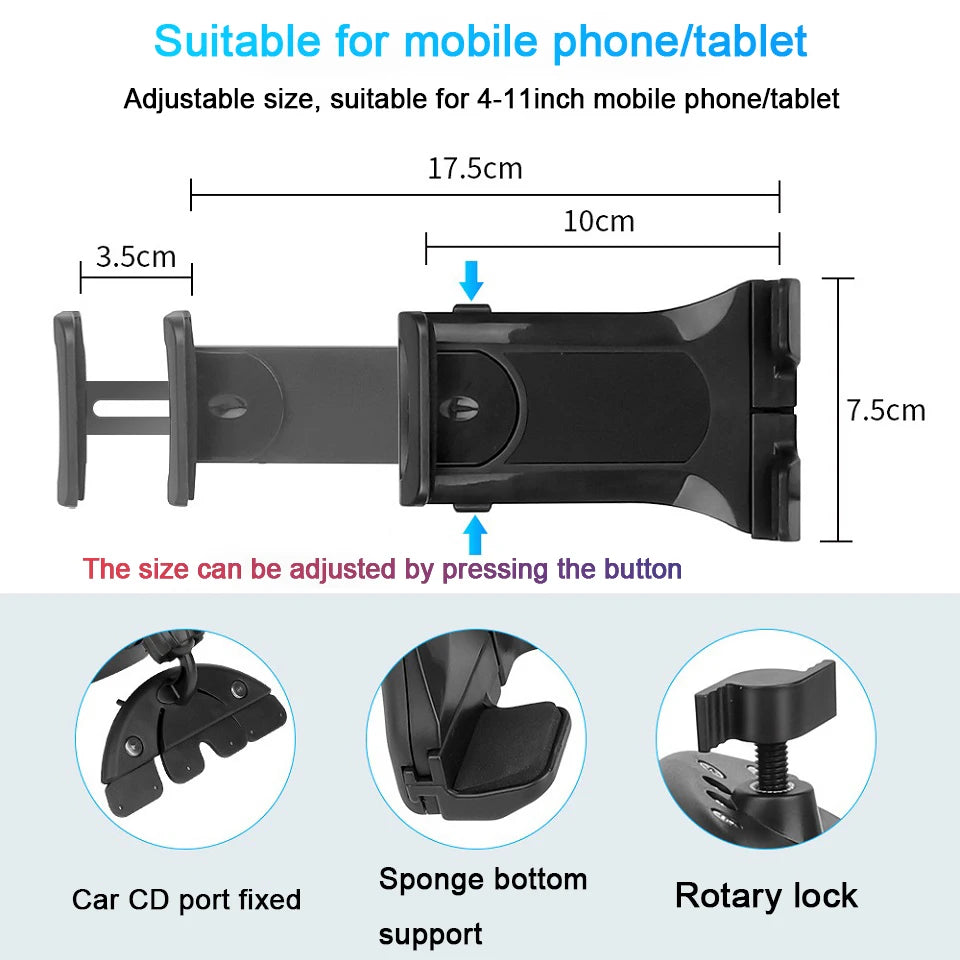 HKGK Universal Tablet CD Slot Holder