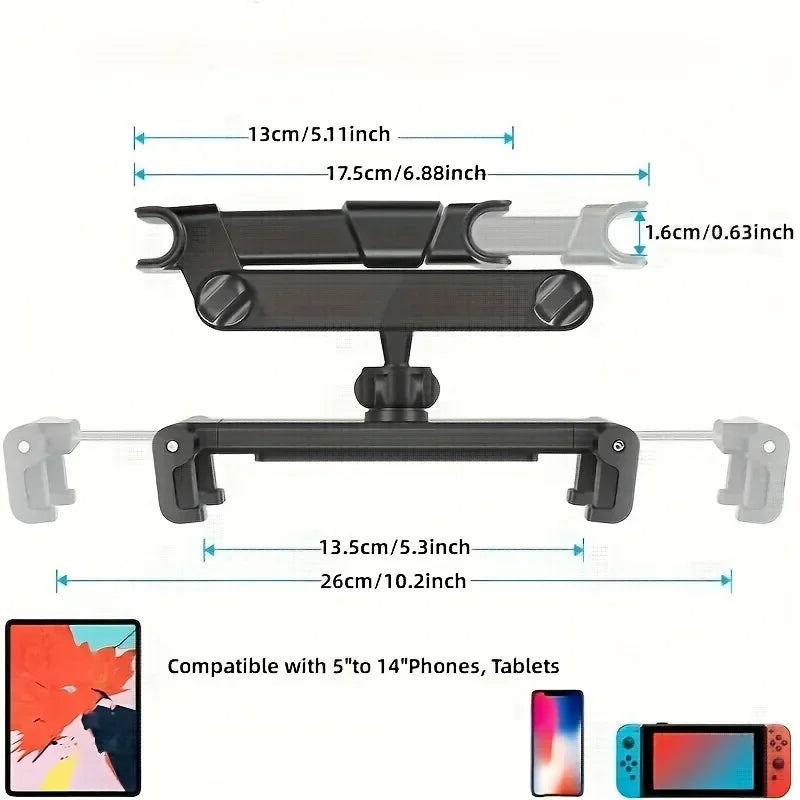 Telescopic Car Rear Headrest Holder